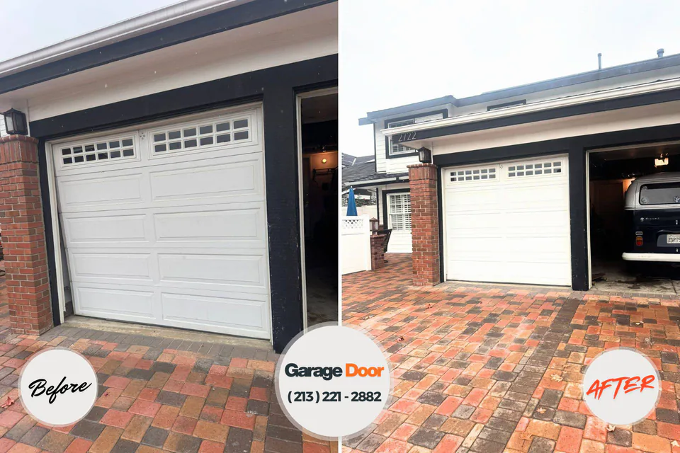 Before and after: garage door repair Bonneauville, PA